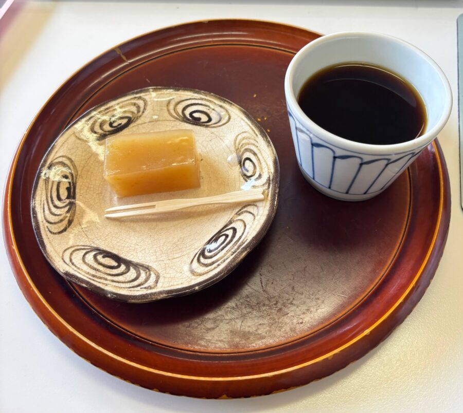 平日限定　コーヒーセット（ゆず羊羹＆そば猪口コーヒー）を継続販売します